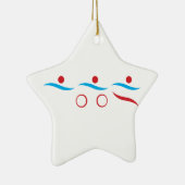 Triathlon coole Logo-Abbildung Keramik Ornament (Rechts)