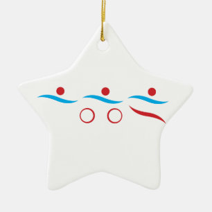 Triathlon coole Logo-Abbildung Keramik Ornament