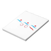 Triathlon coole Logo-Abbildung Notizblock (Rotiert)