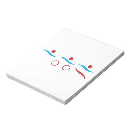Triathlon coole Logo-Abbildung Notizblock (Rotiert)