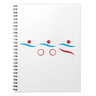 Triathlon coole Logo-Abbildung Notizblock