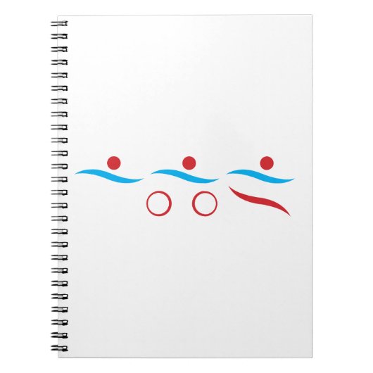 Triathlon coole Logo-Abbildung Notizblock (Vorderseite)