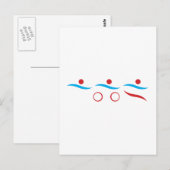 Triathlon coole Logo-Abbildung Postkarte (Vorne/Hinten)