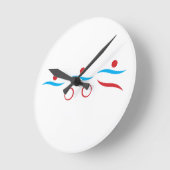 Triathlon coole Logo-Abbildung Runde Wanduhr (Winkel)