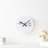 Triathlon coole Logo-Abbildung Runde Wanduhr (Zuhause)