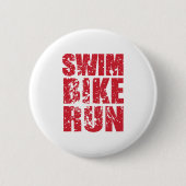 Triathlon-cooles Design Button (Vorderseite)