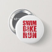 Triathlon-cooles Design Button (Vorne & Hinten)