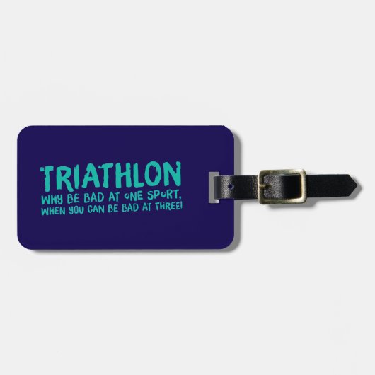 Triathlon-cooles Design Gepäckanhänger (Vorderseite horizontal)