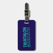 Triathlon-cooles Design Gepäckanhänger (Vorderseite vertikal)