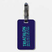 Triathlon-cooles Design Gepäckanhänger (Rückseite vertikal)