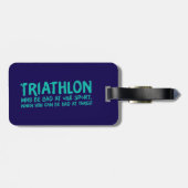 Triathlon-cooles Design Gepäckanhänger (Rückseite horizontal)