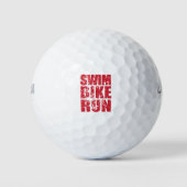 Triathlon-cooles Design Golfball (Vorderseite)