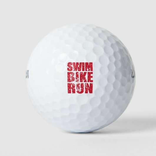 Triathlon-cooles Design Golfball (Vorderseite)
