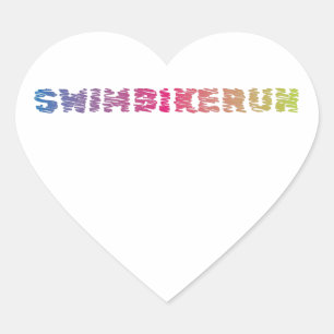 Triathlon-cooles Design Herz-Aufkleber
