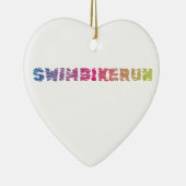 Triathlon-cooles Design Keramik Ornament (Rechts)
