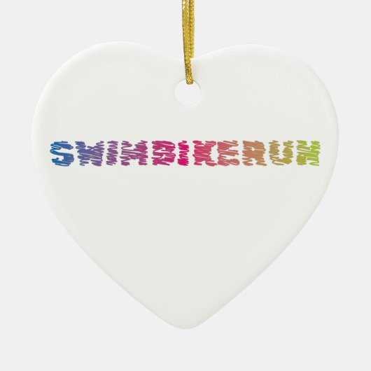 Triathlon-cooles Design Keramik Ornament (Vorne)