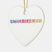 Triathlon-cooles Design Keramik Ornament (Links)