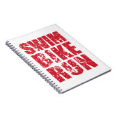 Triathlon-cooles Design Notizblock (Rechte Seite)