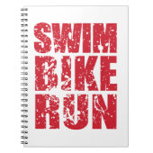 Triathlon-cooles Design Notizblock (Vorderseite)