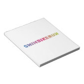 Triathlon-cooles Design Notizblock (angewinkelt)