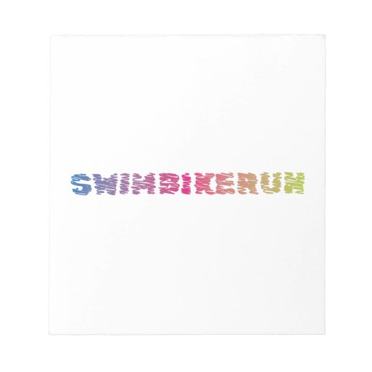 Triathlon-cooles Design Notizblock (Vorderseite)