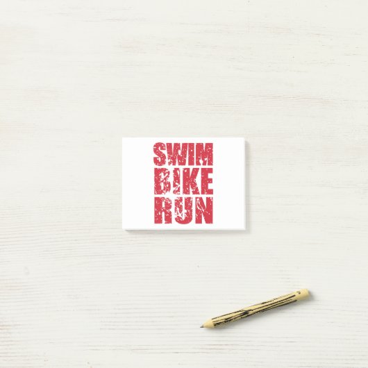 Triathlon-cooles Design Post-it Klebezettel (Auf Schreibtisch)