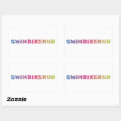Triathlon-cooles Design Rechteckiger Aufkleber (Blatt)