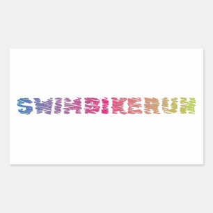 Triathlon-cooles Design Rechteckiger Aufkleber