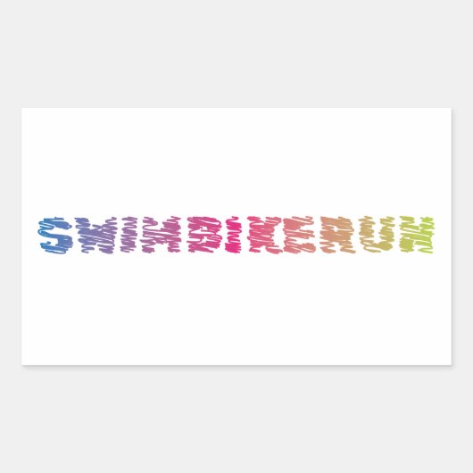 Triathlon-cooles Design Rechteckiger Aufkleber (Vorderseite)