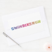Triathlon-cooles Design Rechteckiger Aufkleber (Umschlag)