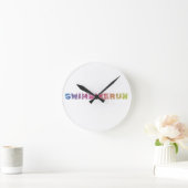Triathlon-cooles Design Runde Wanduhr (Zuhause)