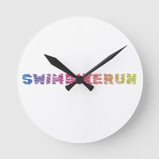 Triathlon-cooles Design Runde Wanduhr (Vorderseite)