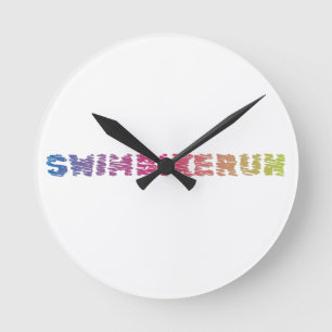 Triathlon-cooles Design Runde Wanduhr