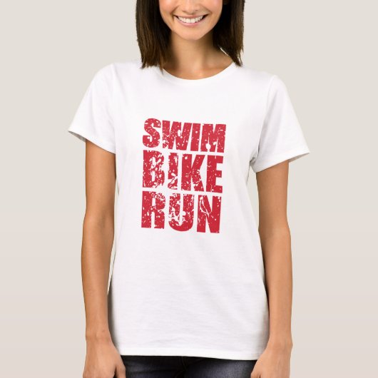 Triathlon-cooles Design T-Shirt (Vorderseite)