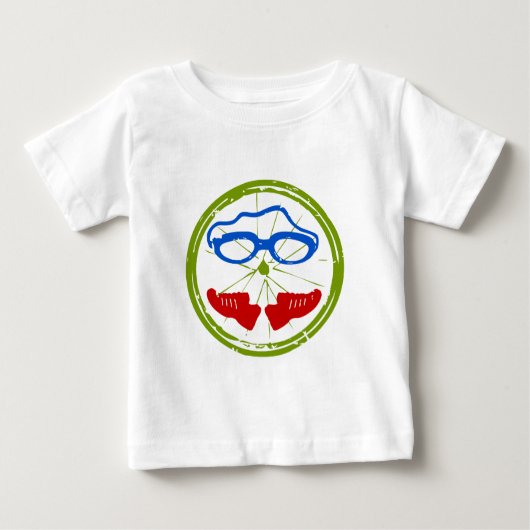 Triathlon cooles künstlerisches Design Baby T-shirt (Vorderseite)