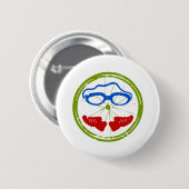 Triathlon cooles künstlerisches Design Button (Vorne & Hinten)