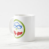 Triathlon cooles künstlerisches Design Kaffeetasse (Vorderseite Links)