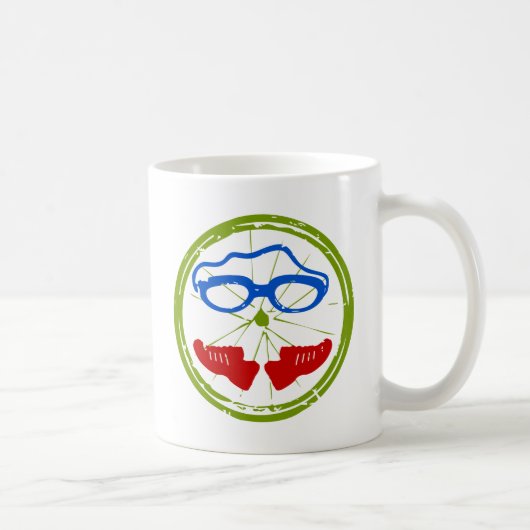 Triathlon cooles künstlerisches Design Kaffeetasse (Rechts)