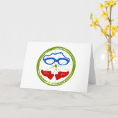 Triathlon cooles künstlerisches Design Karte (Gelbe Blume)