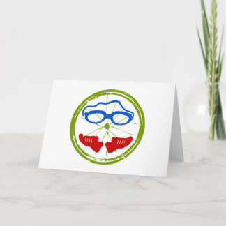 Triathlon cooles künstlerisches Design Karte