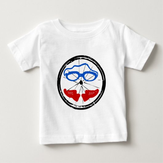 Triathlon-cooles künstlerisches Logo Baby T-shirt (Vorderseite)