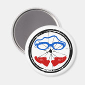 Triathlon-cooles künstlerisches Logo Magnet (Vorderseite/Rückseite)