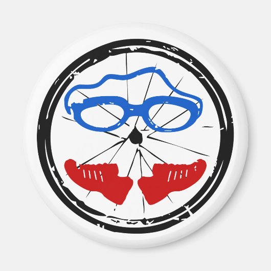 Triathlon-cooles künstlerisches Logo Magnet (Vorne)