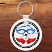 Triathlon-cooles künstlerisches Logo Schlüsselanhänger (Vorderseite)