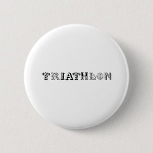 Triathlon-cooles Logo für alle Sportliebhaber Button
