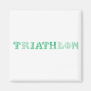 Triathlon-cooles Logo für alle Sportliebhaber Magnet