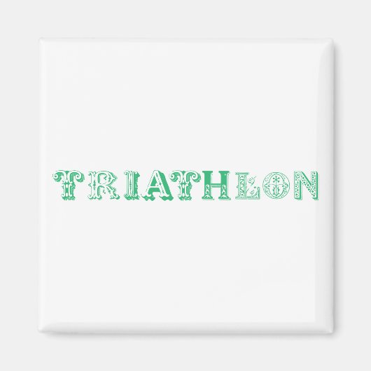 Triathlon-cooles Logo für alle Sportliebhaber Magnet (Vorne)