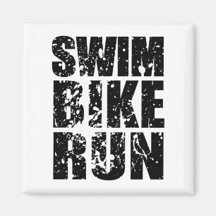Triathlon-cooles Logo für alle Sportliebhaber Magnet