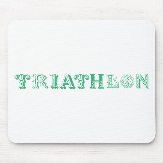 Triathlon-cooles Logo für alle Sportliebhaber Mousepad (Vorne)