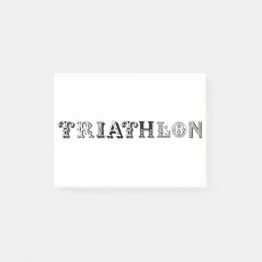 Triathlon-cooles Logo für alle Sportliebhaber Post-it Klebezettel (Vorderseite)